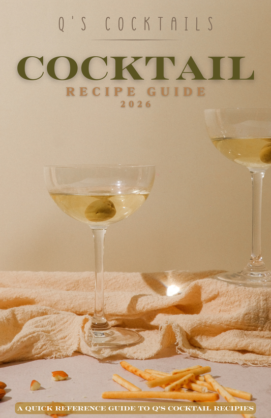 Q's Cocktails 2026 Recipe Guide - HARDCOPY